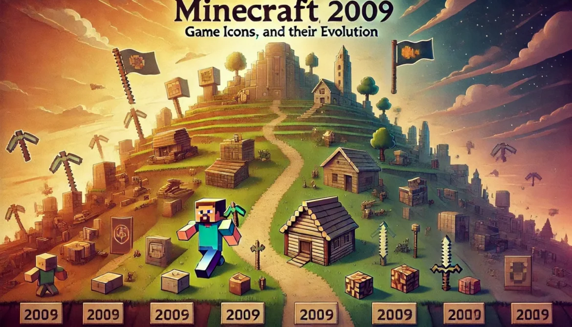 minecraft (2009) game icons banners An Evolution of Visual Identity